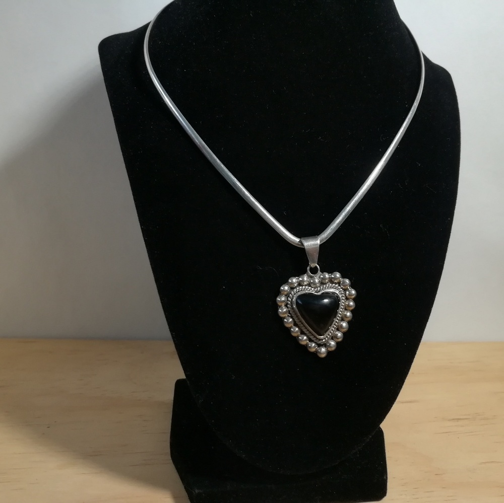 sterling silver taxco v-shaped modernist chocker